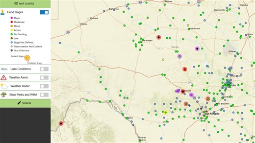 Track flash flooding in real time across Texas with these two maps