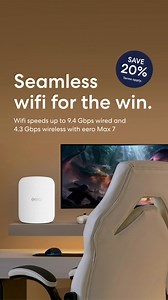 Game-changing wifi? eero has it 🏆 Upgrade to eero Max 7 and experience winning speeds and reliable coverage today 🎮 | eero