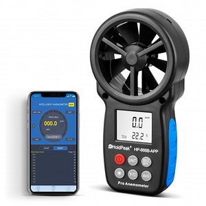 HOLDPEAK HP-866B-APP Digital Anemometer, Handheld APP Data Support Wind Speed Meter