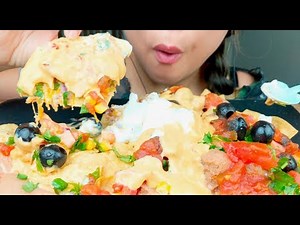 ASMR Ultimate CHEESE NACHOS gooey crispy greasy sounds *No Talking* 먹방 suellASMR