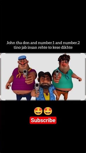 jhon tha don uske dono partn real kartun and insani look😮🤩#amazing #cartoon #cartoonvideo #shots