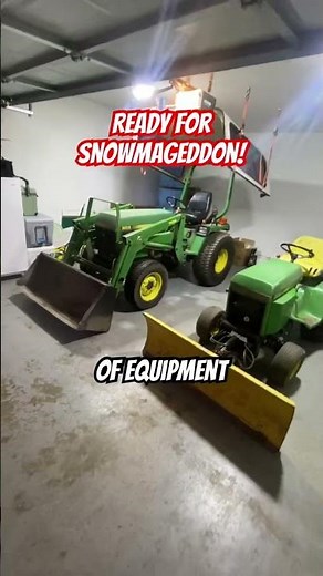 THE FLEET! 1989 John Deere 332 and 1995 John Deere 955 #johndeere #diesel #snow #fleet #garage