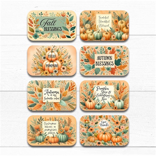 Printable Altoid Tin Labels – Autumn & Pumpkin Spice Fall Decor – 8 Cozy Designs - Etsy