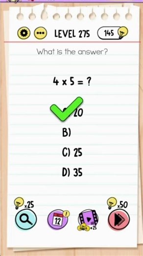 Brain Test Level 275 Answer | What is the answer