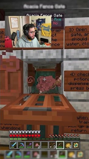 Geno shows how to use the Minecraft XP Farm built in the realm