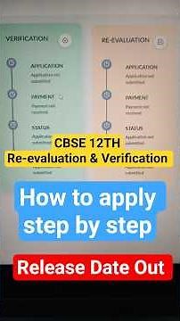 CBSE 12th Re-Evaluation & Verification Portal 2026 Dates out | How to apply | Step By Step