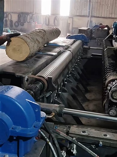 High-Efficiency Wood Rotary Debarker Machine #wood #veneer #plywood #focusmach #focusmachinery #focusmachine #machine