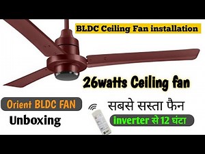 Orient BLDC CEILING FAN INSTALLATION AND REVIEW || Remote bldc fan safety wire installation Guide