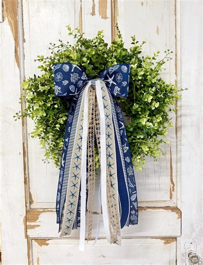Coastal Bow Bundle for Wreath or Lantern - Etsy