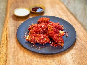 Flamin' Hot Cheeto Fried Pot Stickers