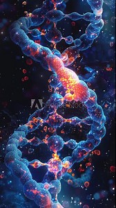 3d render of DNA structure. DNA molecules. Formation of a molecular structure of the DNA genetic code. Science technology x ray of DNA. Abstract digital rotating DNA molecule on futuristic background