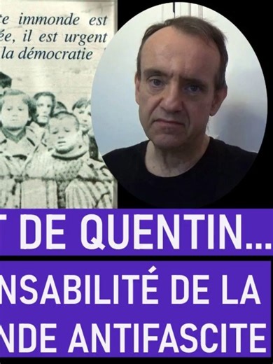 Mort de Quentin - Propagande antifasciste et récit officiel: mon message après cet ignoble lynchage commis par la vermine d’extrême gauche🐀🐀🐀🐀 | Vincent Reynouard [Flokossama]