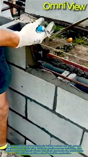 Mastering Concrete Block Laying: A Detailed Guide to Wall Construction #masonry #construction
