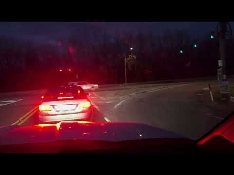 Driving Into Huntsville Alabama at Dusk with Road Sounds Only | Real-Time Ambient City Drive