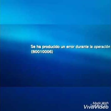 ERROR (80010006) primera parte