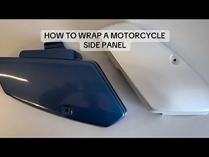 How to vinyl wrap a Motorcycle Side panel (dry method)