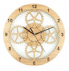 [Hot Item] Bamboo Wall Clock Nordic Minimalist Mute Solid Wood Clock