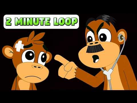 [3 MIN LOOP] Five Little Monkeys Remix 🐒🎧 Fun Beat Variations | Nursery Rhymes for Children