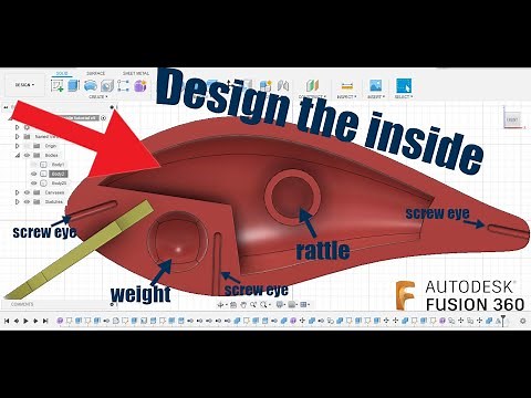Design the inside of your fishing lures with Fusion360