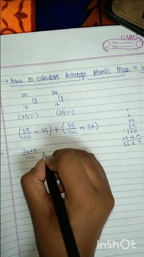 How to calculate average atomic mass of isotopes easy metod #study #shorts