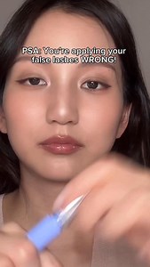 724K views · 15K reactions | You’re applying falsies WRONG! Here are 3 tips to apply your lashes the RIGHT way so they last all day with minimal glue. I use the miche bloomin lash glue from Japan. #makeuptutorial #lashtutorial #makeuptips #lashhack #falsies | Jenn Ze | Facebook