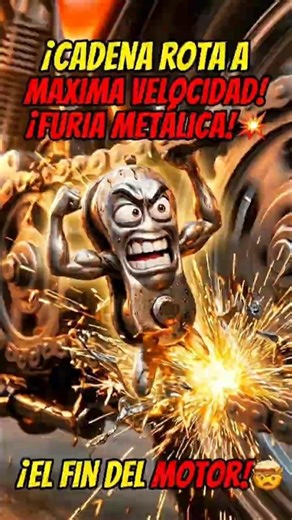 El drama de una cadena olvidada ⛓️🔥 #Animación3D #CadenaDeMotocicleta #humor #DatosCuriosos