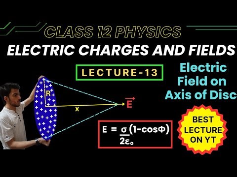 Class 12: Electric Charges and Fields 13 || Electric Field on Axis of Disc || JEE Mains || NEET 🎯