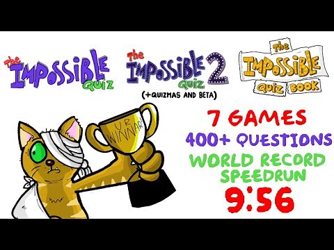 Speedrunning ALL Impossible Quiz Games in 9:56 (WORLD RECORD)