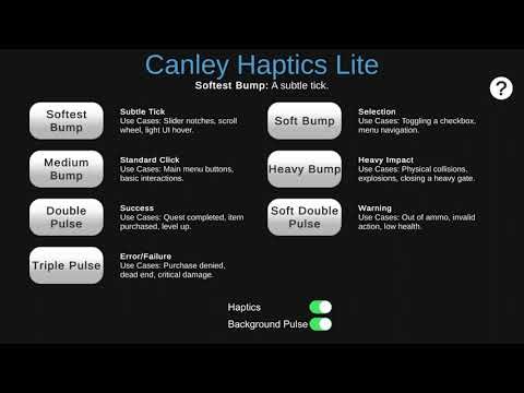 Canley Haptics Lite: Qualitative Mobile Feedback