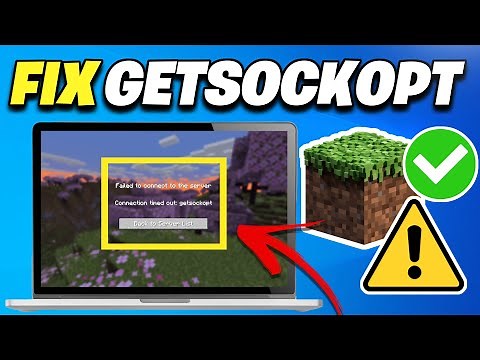 How To Fix Minecraft Connection Timed Out Error 'Getsockopt' - NEW 2026✅