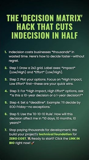The 'Decision Matrix' Hack That Cuts Indecision in Half #ad (Verify Info)