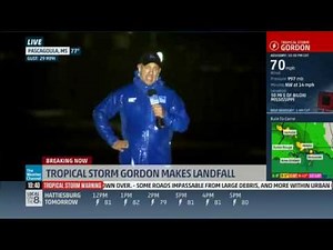 LDL and Sidebar with Tropical Storm Warning Crawl on The Weather Channel