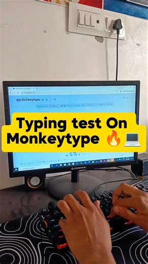 Typing test on monkeytype #monkeytype #typingtest #typing #typingspeed #mechanicalkeyboard