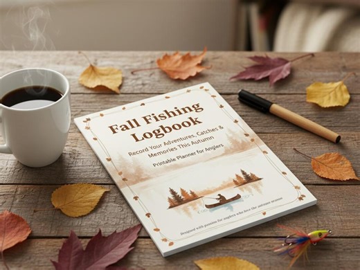 Fall Fishing Logbook | Printable Angler Journal | Catch Tracker & Gear Checklist | Autumn Planner PDF - Etsy