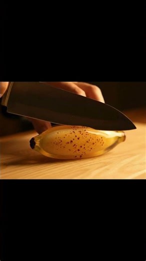Java Banana Slice ASMR — Glass Java Banana Cutting 🍌🔪 | Silent Slice ASMR