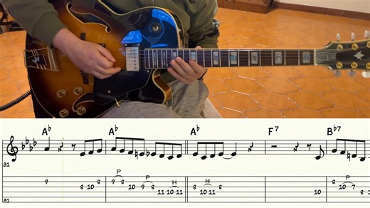 _Donna Lee_ full transcription for Guitar of the original 1947 Charlie Parker's
