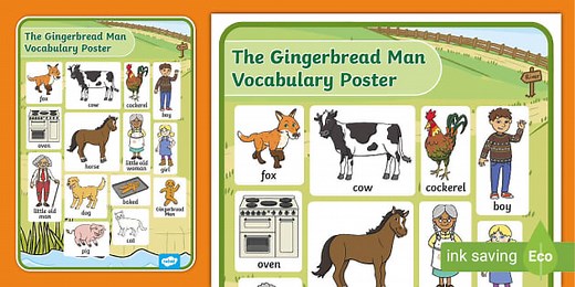 The Gingerbread Man Vocabulary Poster