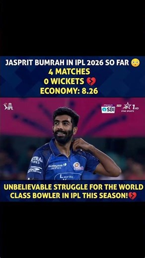 Jasprit Bumrah struggling: 0 wickets in 4 😳🔥