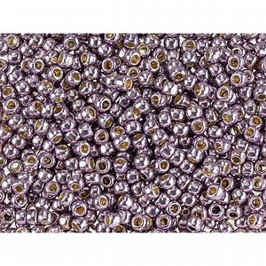 TOHO Round Bead 8/0 PermaFinish Galvanized Pale Lilac 2.5-Inch Tube