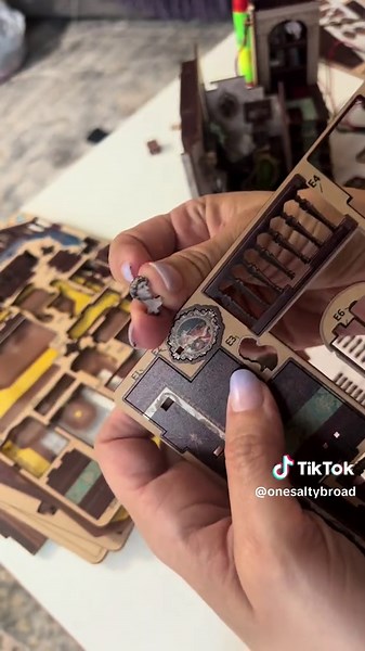 @CUTEBEEOFFICALSHOP This is one of my favorite Book Nook kits I’ve done! The artwork and books are on point! #booknook #library #miniature #cutebee #librarytiktok #diykit #booktokgirlies