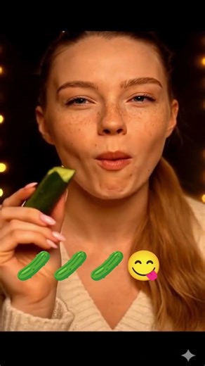Crunchy Cucumber ASMR 🥒 #asmr #asmreating #mukbang