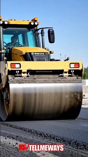 This is how a compactor — or road roller — flattens that asphalt like a boss!