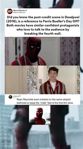 Did you know the post-credit scene in Deadpool(2016), is a reference to Ferris Bueller's Day Off?