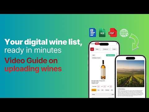 Import Wine Lists in Minutes with ShareVino | Excel, PDF, Tech Sheets & Menus