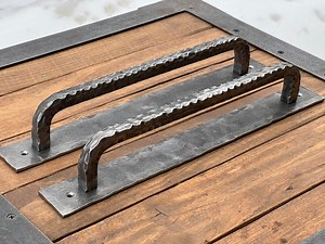 Wrought Iron Rustic Door Handle. Hand Forged Drawer Handle. Door Pull. Modern Door Hardware - Etsy