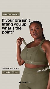 New color drop—get yours while they're still available!  Our Ultimate Sports Bra® is refreshed for spring, in Combat Green. This is our #1 bestselling high impact bra for a reason. ‍♀️ Wide (and adjustable!) rib band for added support  Adjustable, convertible shoulder straps  More supportive, less bounce than other sports bras | SHEFIT | Facebook
