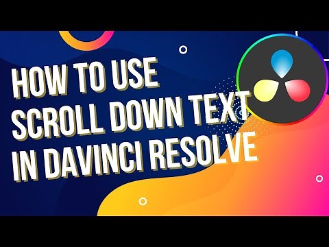How to Add Scrolling Text in Davinci Resolve