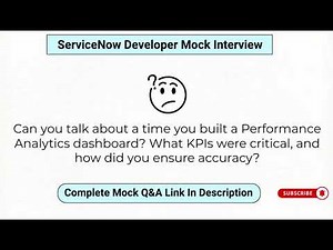 ServiceNow performance Analytics | ServiceNow Interview Questions