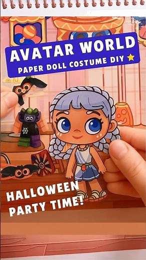 Avatar World Halloween Party 🎃 | Paper Doll Costume DIY & Spooky Fun!