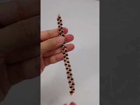 Making simple braid 3 wire bracelet | beautiful with flower clasp | beads jewelry #shortsvideo